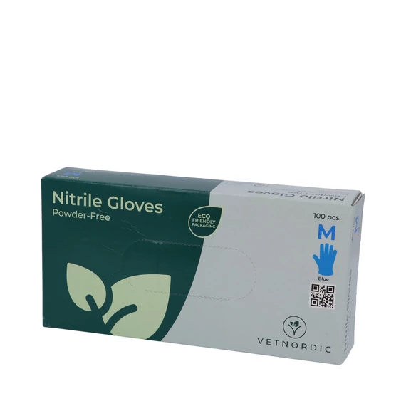Nitril vizsgáló kesztyű, púdermentes, ultra markolat, kék, M-es méret, 100 db
