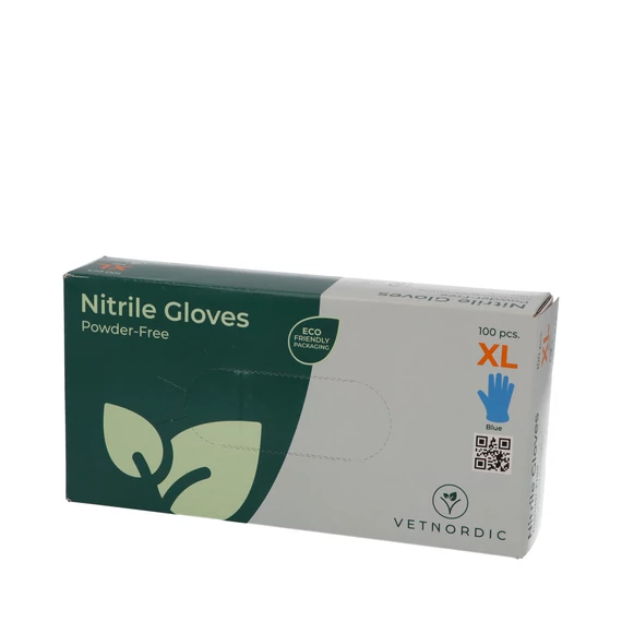 Nitril vizsgáló kesztyű, púdermentes, ultra markolat, kék, XL-es méret, 100 db